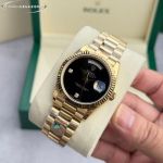 Rolex Daydate 36mm 2834/3255 Movement Black Face Gold/Silver Case Watch